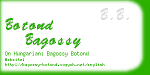 botond bagossy business card